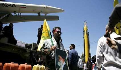 Tehran Iran Displays Missiles in Quds Day Rally
