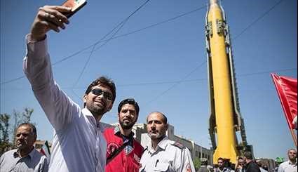 Tehran Iran Displays Missiles in Quds Day Rally