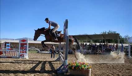 Horse jumping race in Hamedan