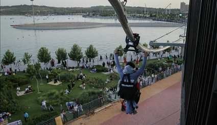 افتتاح برج هیجان در دریاچه چیتگر | تصاویر