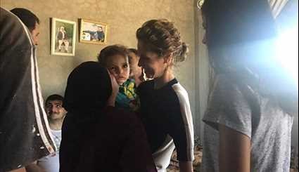 Assad Family Visit War Veteran in Hama