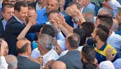 Syria's Assad in rare visits outside capital