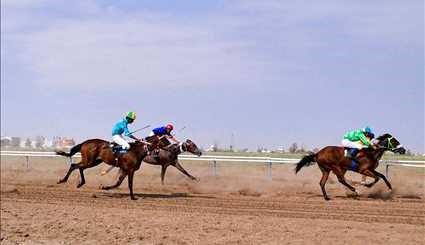 Summer horse racing in Bandar Torkaman