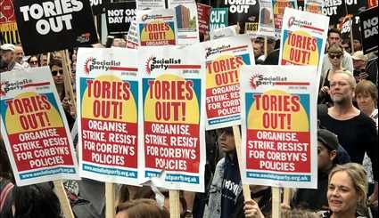 لندن / تظاهرات در مخالفت با سیاست ریاضتی دولت | تصاویر