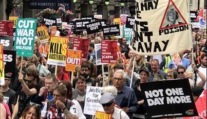 لندن / تظاهرات در مخالفت با سیاست ریاضتی دولت | تصاویر
