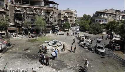 انفجار ارهابي في ساحة التحرير في دمشق