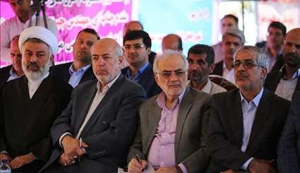 آبگیری سد گلورد در مازندران با حضور وزیر نیرو | تصاویر