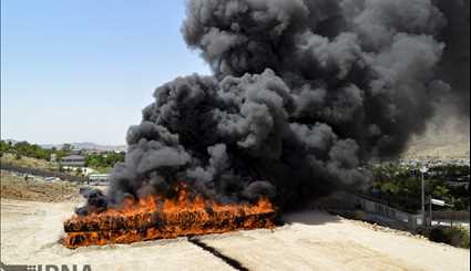 Iran Sets Fire to Large Volume of Illicit Drugs