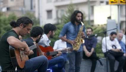 Live music in front of Jihad Square in Tehran