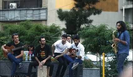 Live music in front of Jihad Square in Tehran