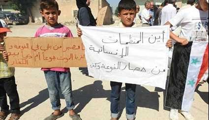 Children of Fuaa & Kefraya Demand End of Hostility in Protest at Militants' Seige