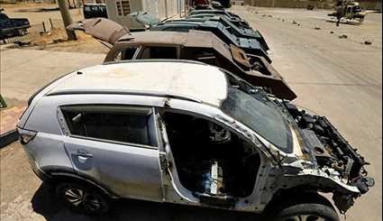 ISIL's Deadly Vehicles Go on Show in Mosul after Terrorists' Defeat
