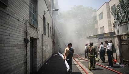 Fire in the warehouse on Baharestan Square / Images
