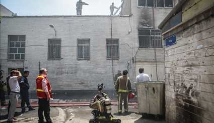 Fire in the warehouse on Baharestan Square / Images