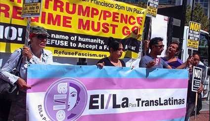 USA: Anti-Trump Protesters Block Downtown San Francisco