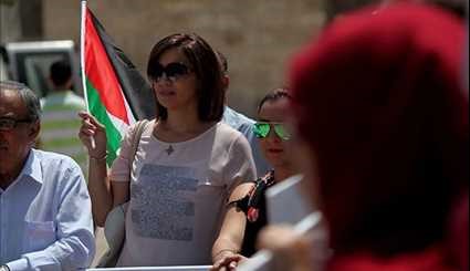 People Protest against Israel's Al-Aqsa Mosque Restrictions in Europe, US