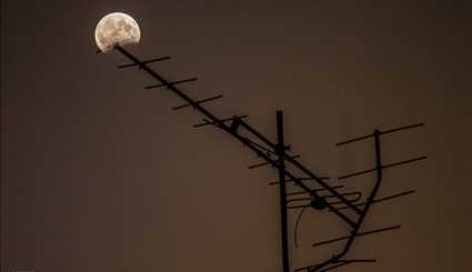 Partial lunar eclipse across Iran