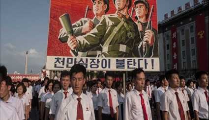 Mass Rally in Pyongyang in Support of North Korea's Stance Against US