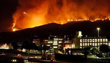حريق غابات في لوس أنجلوس وإجلاء سكان منطقة مجاورة