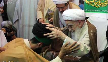 مراسم اعتمار العمامة على يد المرجع الديني آية الله صافي الكبايكاني في يوم عيد الغدير