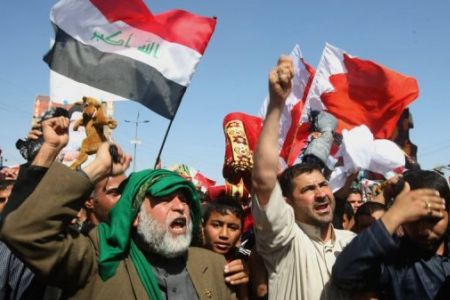 تظاهرات عراقیها در اعتراض به تخریب مساجد در بحرین
