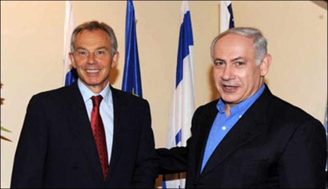 نتنياهو يجتمع مع بلير في فلسطين المحتلة
