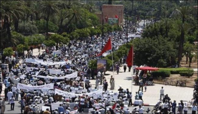 جماعة العدل والإحسان بالمغرب تشارك في الاحتجاجات