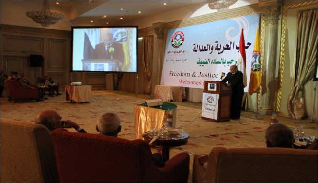 أربع دول عظمى في حفل حزب الحرية والعدالة بالإسكندرية