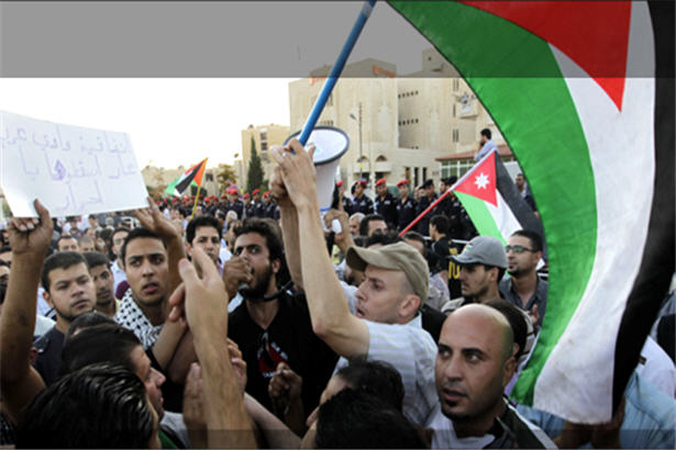 اردنیها موجودیت اسرائیل را نشانه گرفتند