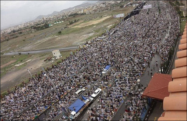 تظاهرات یمنی ها در جمعه وعده صادق