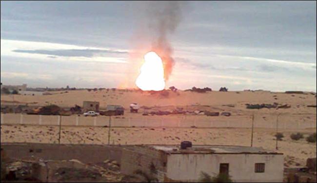  انفجار بخط انابيب يزود الكيان الاسرائيلي بالغاز المصري