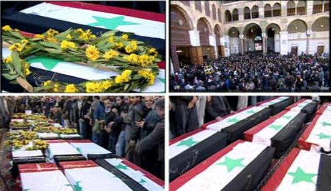 سوريا تشيع ضحايا التفجيرات