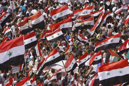 تظاهرات صدها هزار سوری درحمایت از نظام