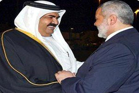 دیدار نخست وزیر فلسطین با امیر قطر