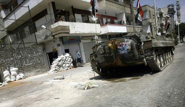 الجيش السوري يعثر على مواد واسلحة اسرائيلية في حمص