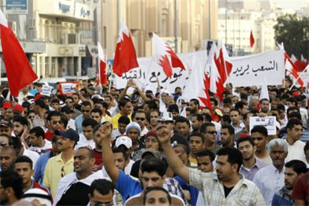  تظاهرات گسترده بحرينيها درپاسخ به توهين پادشاه