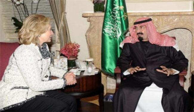 الملك السعودي يلتقي كلينتون