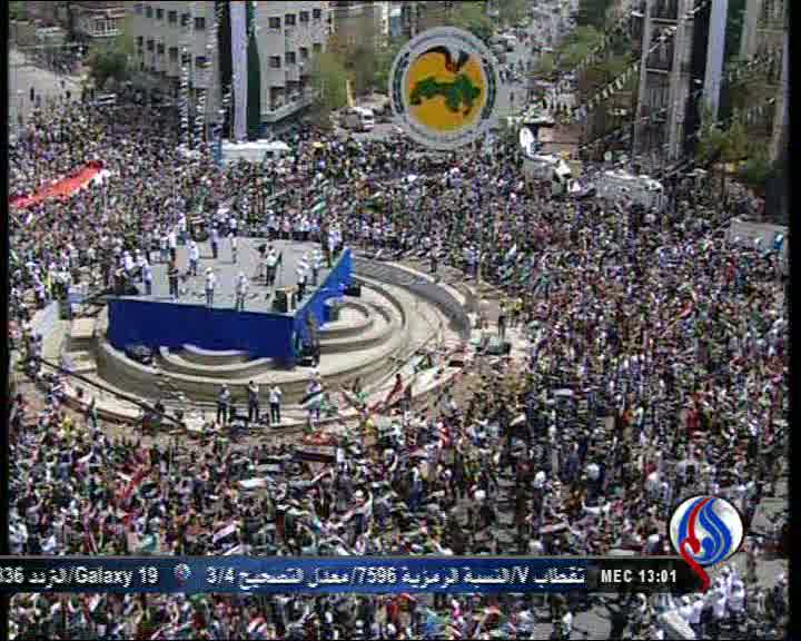 تظاهرات سوری ها درحمایت از بشار اسد