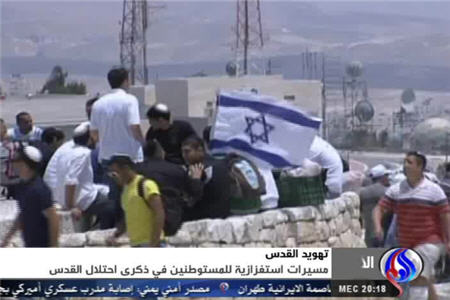 فلسطينيان قدس با تندروهاي اسراييلي مقابله كردند