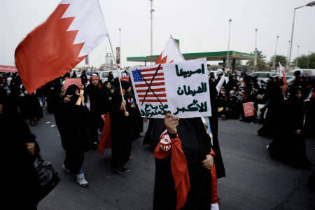 تظاهرات بحرینی ها ضد آمریکا