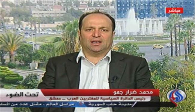 سياسي سوري يدعو المجتمع الدولي للتعرف على اهداف المسلحين