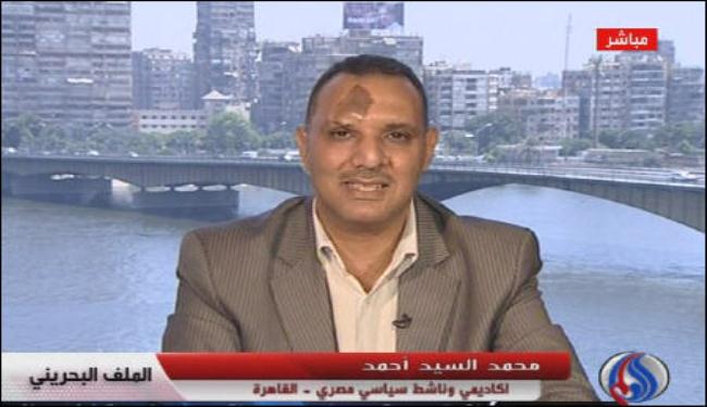 ناشط مصري ينتقد الازدواجية الدولية ازاء ثورة البحرين