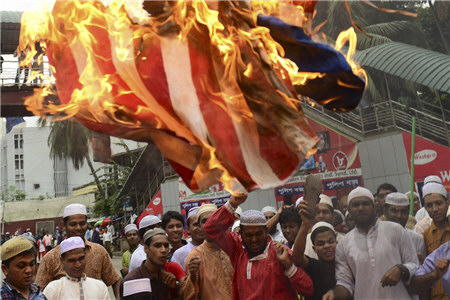 تظاهرات ضد آمریکا در اندونزی و بنگلادش