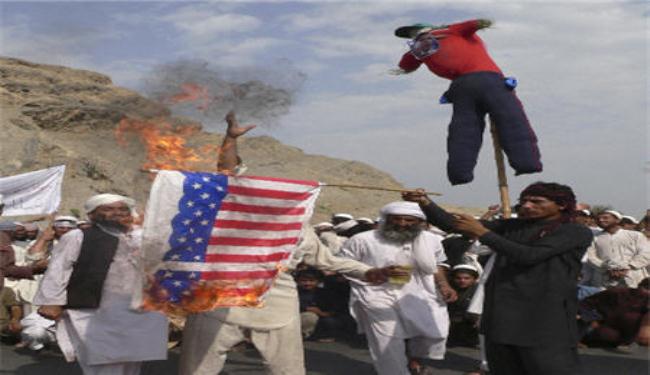 الافغان يحرقون صورة لاوباما بتظاهرة شرقي البلاد