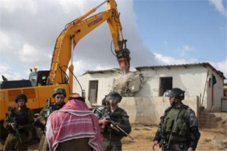 ادامۀ تخریب خانه های فلسطينيان در کرانۀ باختری
