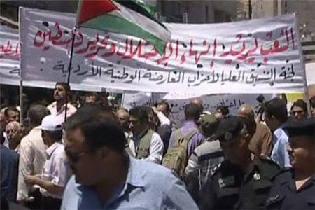درخواست اردنی‌ها برای لغو معاهده با اشغالگران