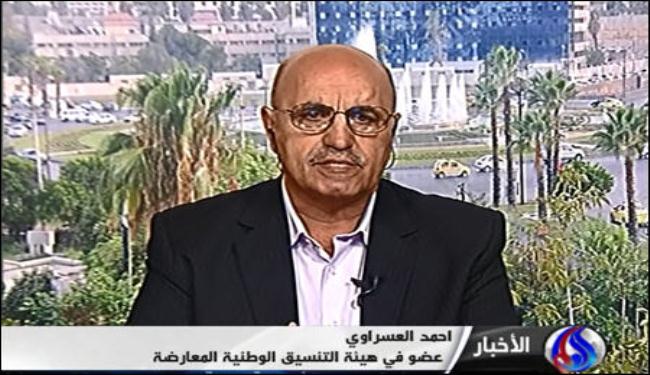 معارض سوري: اجماع سوري وعربي ودولي على وقف العنف بالبلاد