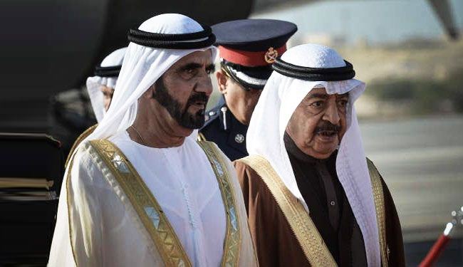 ژست اشغالگرانه معاون رئیس امارات  در بحرین