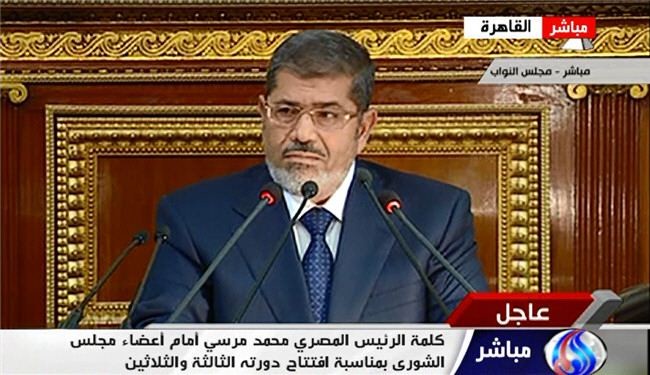 سخنان مرسی در مراسم افتتاحیۀ مجلس مصر