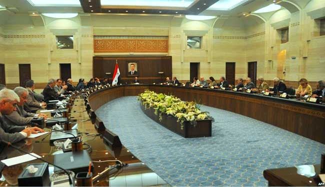 مجلس الوزراء السوري يقر البرنامج السياسي لحل الأزمة